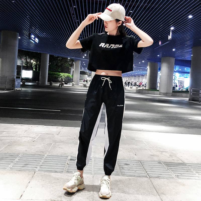 Student Jazz Dance Female Korean Version Dancing Top Dance Set Dance Dance Pants La La Xue Xun Xia
