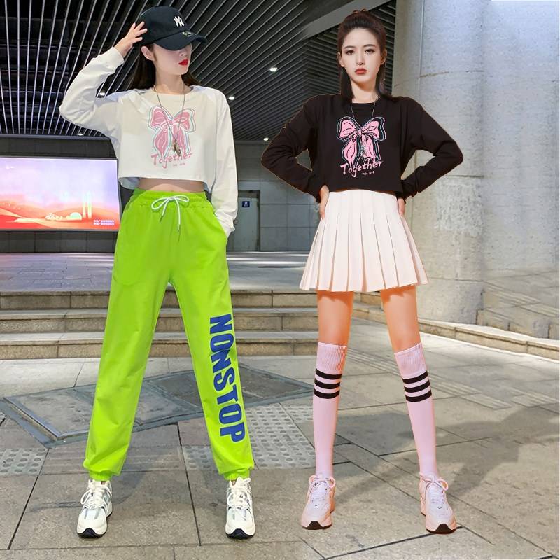 Adult candy color cheerleader clothing female group jazz dance annual show cheerleading performance dance bodybuilding suit