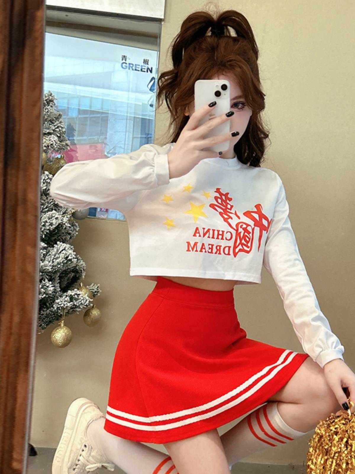 Student Lara Fuck Group Games Opening Ceremony Set Women's Long Sleeve Graduation Season Student Symbols Dance Dance Series