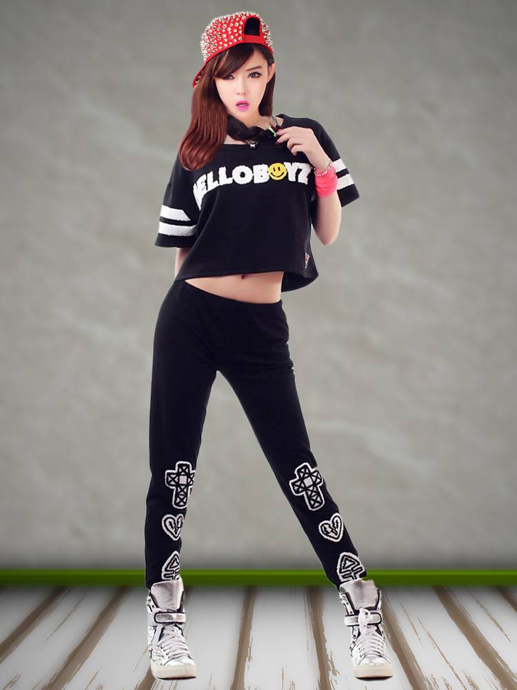 Modern Dance Jazz Dance Dance Clothing Adult Hip -Hop Street Dance Performance Service Performance Service Women's Team La La Fuck Fuck Fuck