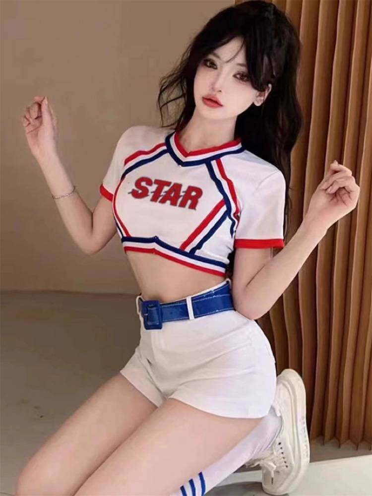 New Korean version of cheerleading performance service women's group adult cheerleader performance service jazz dance modern bodybuilding suit