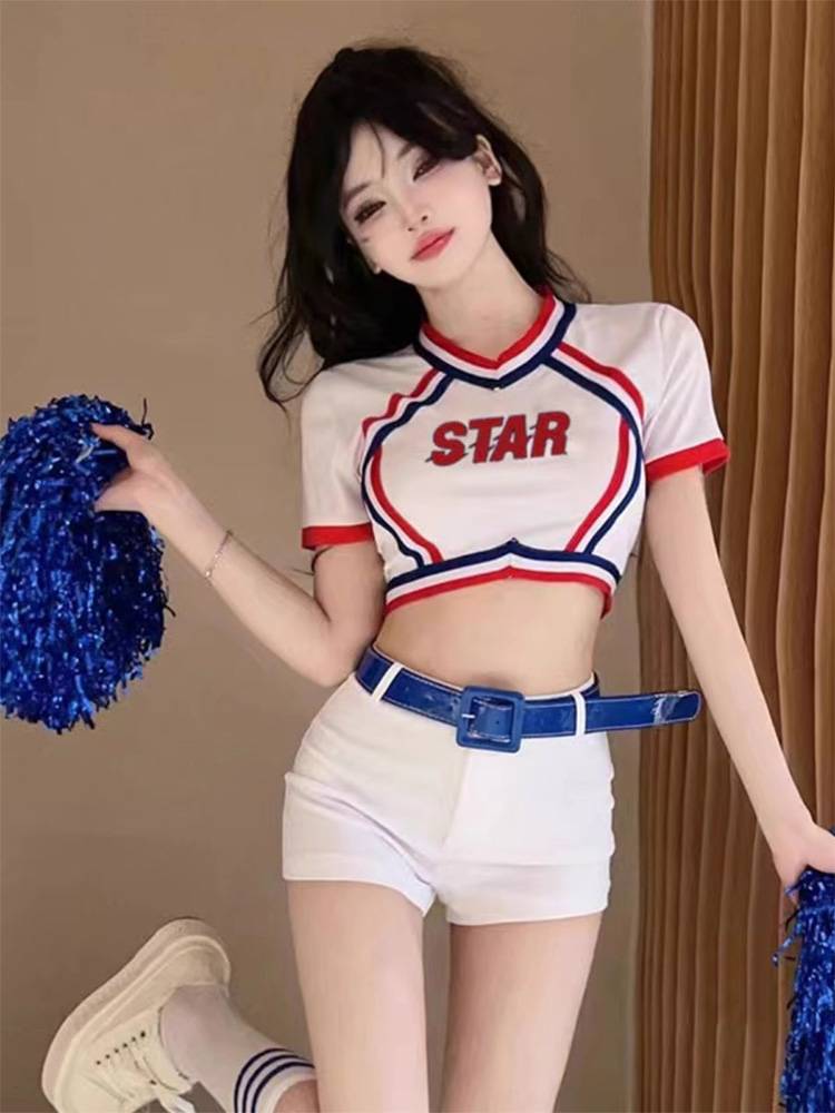 New Korean version of cheerleading performance service women's group adult cheerleader performance service jazz dance modern bodybuilding suit