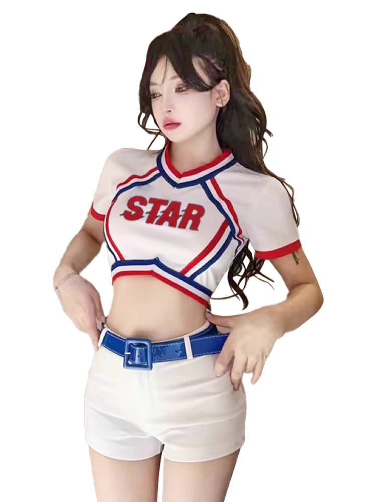 New Korean version of cheerleading performance service women's group adult cheerleader performance service jazz dance modern bodybuilding suit