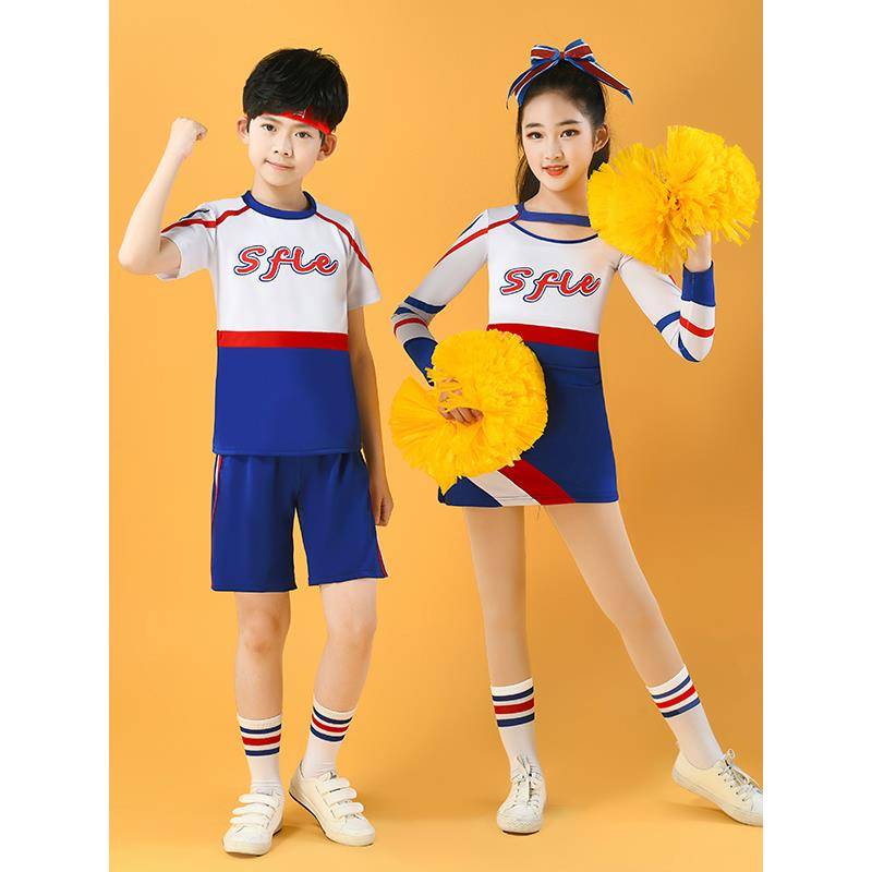 Children La La Fuck Performance Service Primary and Middle School Students Games La La team performing men's and women's group bodybuilding competition uniforms