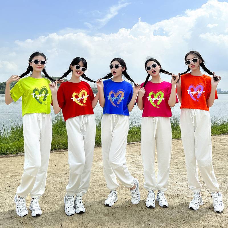 High school girl Han short-sleeved adult sports ensembles
