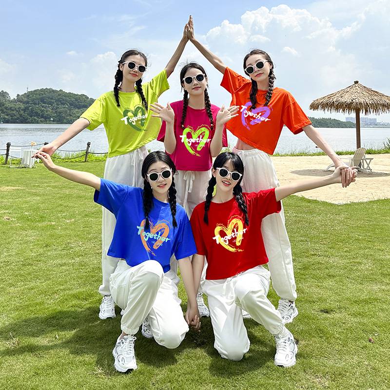 High school girl Han short-sleeved adult sports ensembles