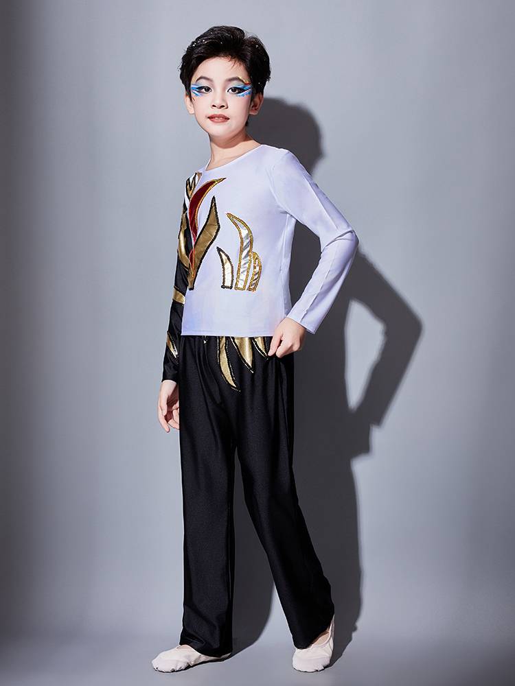 Customized elementary and middle school students radio gymnastics gymnastics contest performance service children's dance performance service long pants set