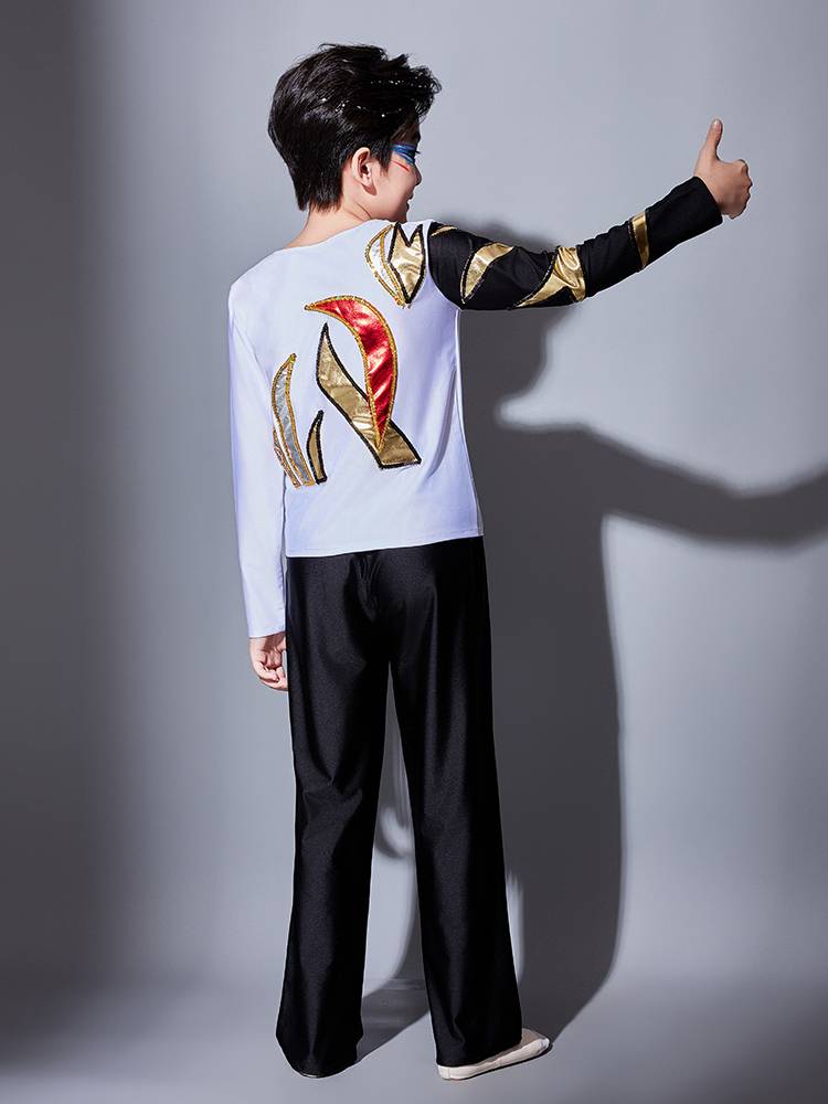 Customized elementary and middle school students radio gymnastics gymnastics contest performance service children's dance performance service long pants set