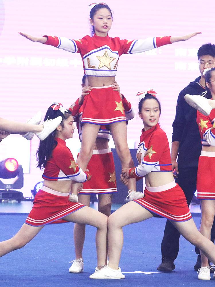 23-year-old student group of 23-year-old girls in dress-and-dance costumes