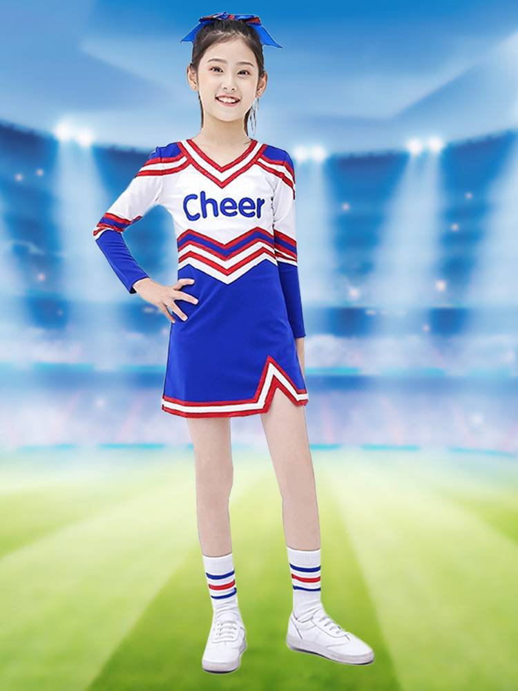Children's long -sleeved cheerleading player basketball cheerleading team men's and female gymnastics competition performance clothing