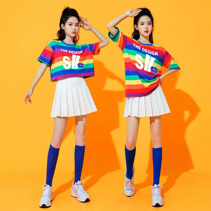 Student La La Raoming Performance Clothing Adult Female Stage Installation La Team playing singing dance bodybuilding suit