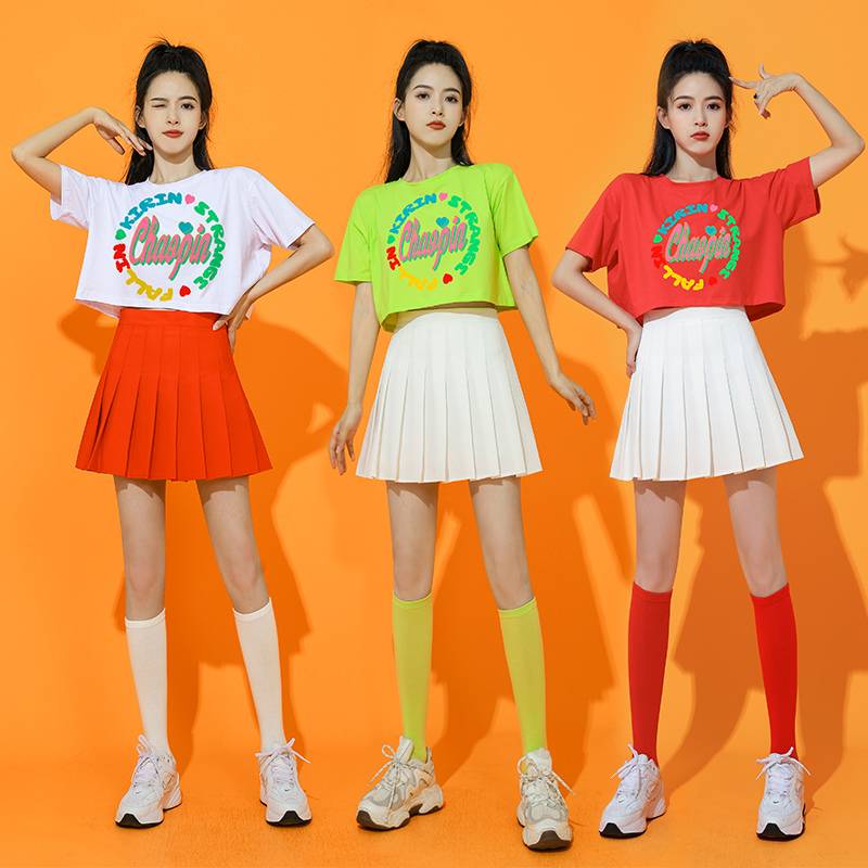 La La team clothing women's group adult middle school student sports meeting Lala team la la la la la showing dance bodybuilding suit