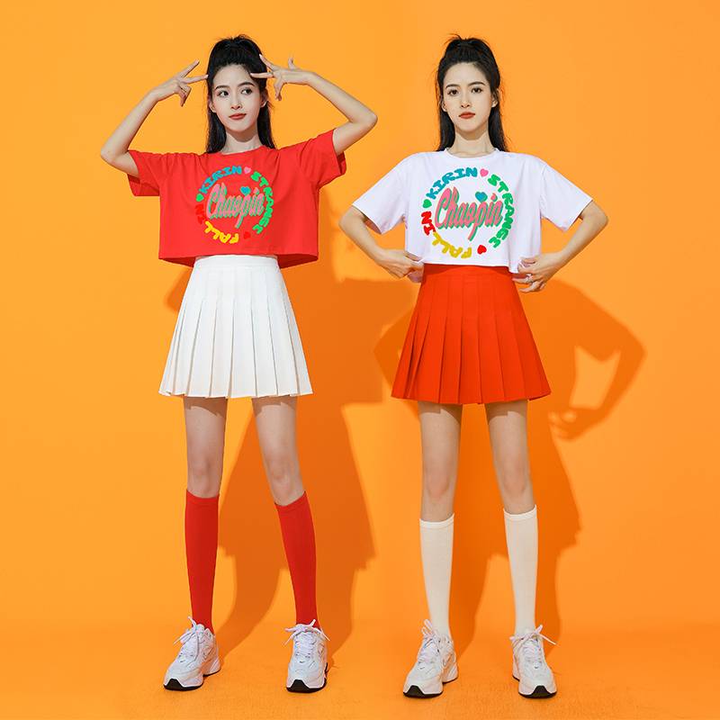La La team clothing women's group adult middle school student sports meeting Lala team la la la la la showing dance bodybuilding suit