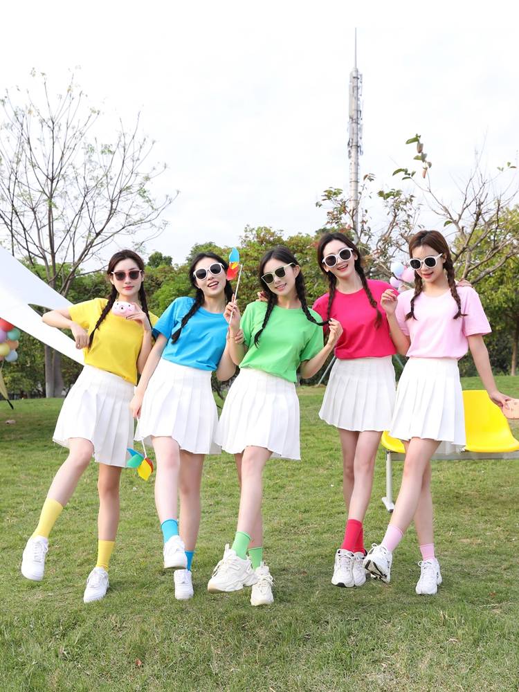 The Korean troupe stage dress, a candy-coloured dress suit for college students, and a spa cheerleader