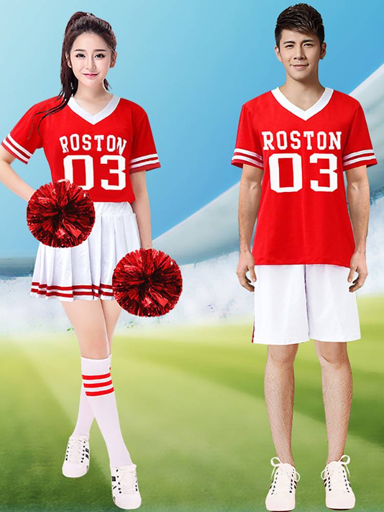 The opening ceremony of the college student sports meeting, the group cheerleading and the beauty fuck dance service European cup football baby team uniform