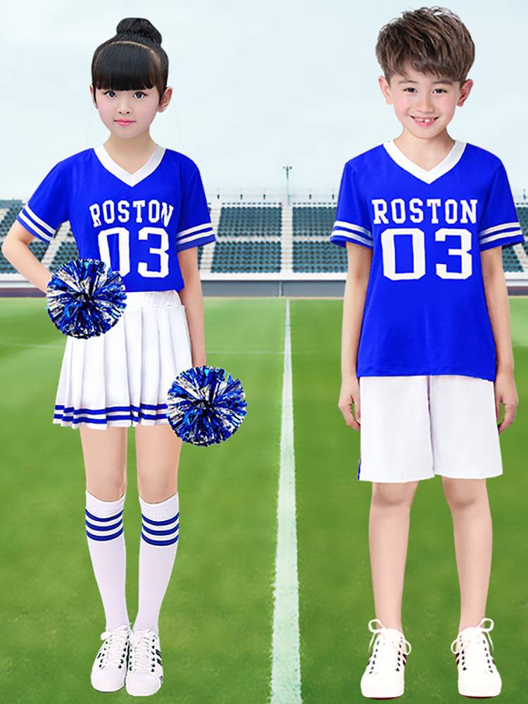 The opening ceremony of the college student sports meeting, the group cheerleading and the beauty fuck dance service European cup football baby team uniform