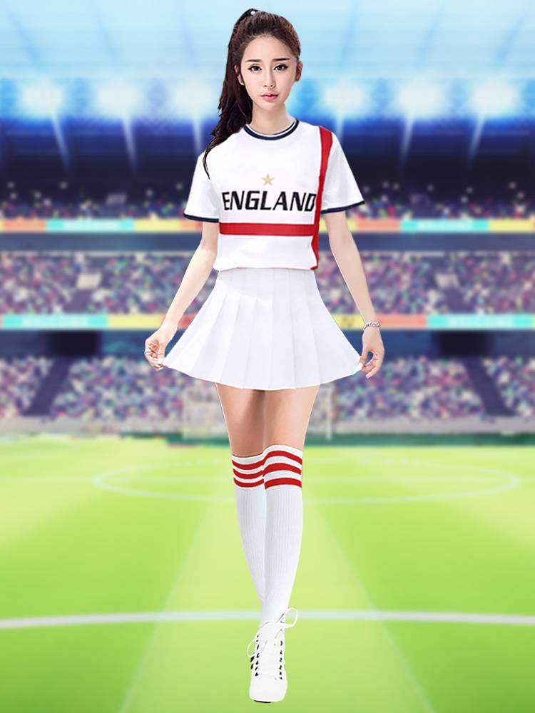 Adult couple model cheerleader cheerleading Kaibao Performance Services World Cup Fan Team Unified National Ball Uniforms