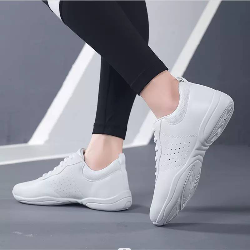 Men and women's competitive health shoes Children La La Fuck Team Shoes Training Performance Competition Shoes Fitness Dance Shoes small white shoes