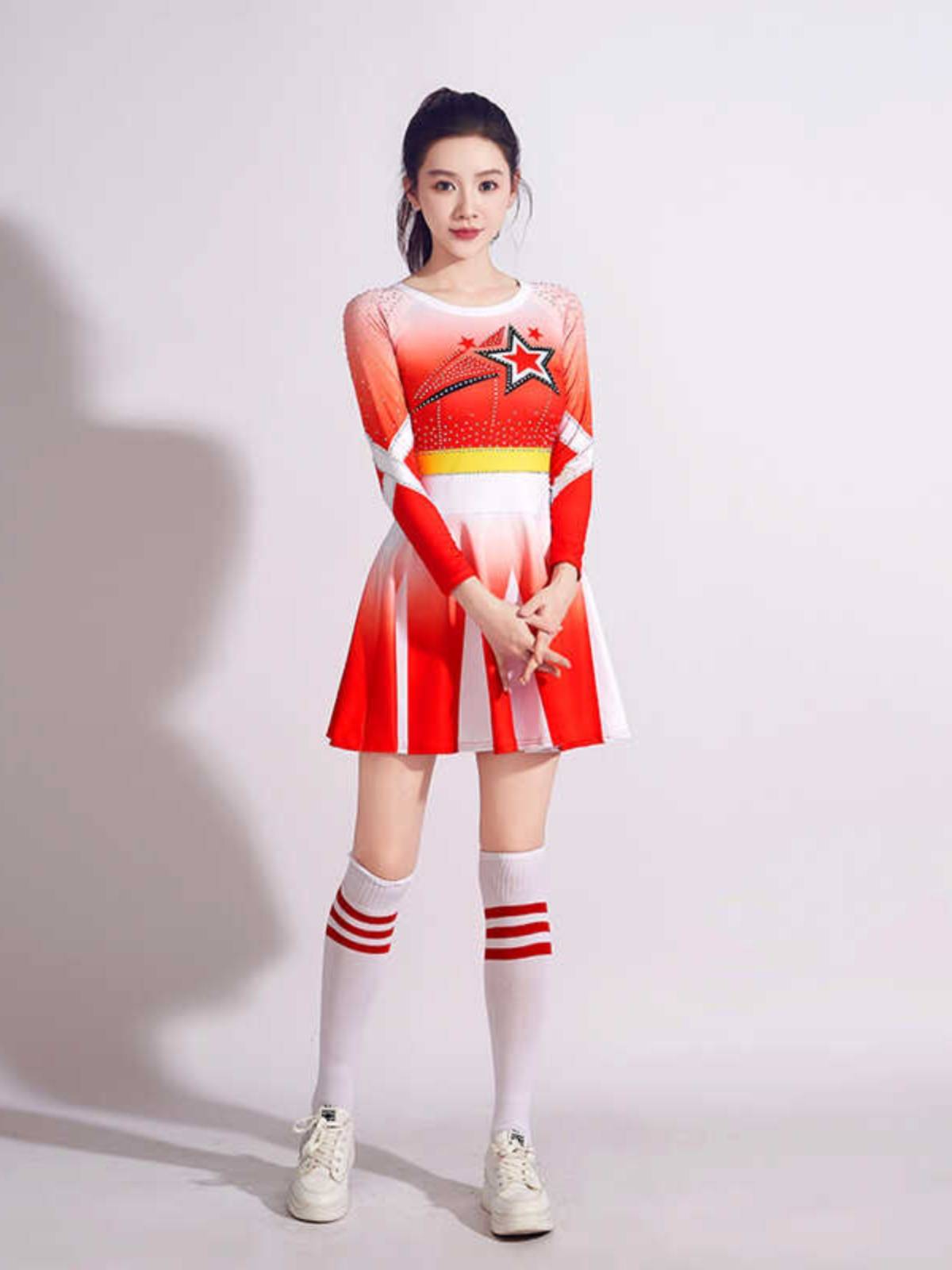 The new cheerleading competition service bodybuilding clothing female adult Lara team performance service sports meeting performance service