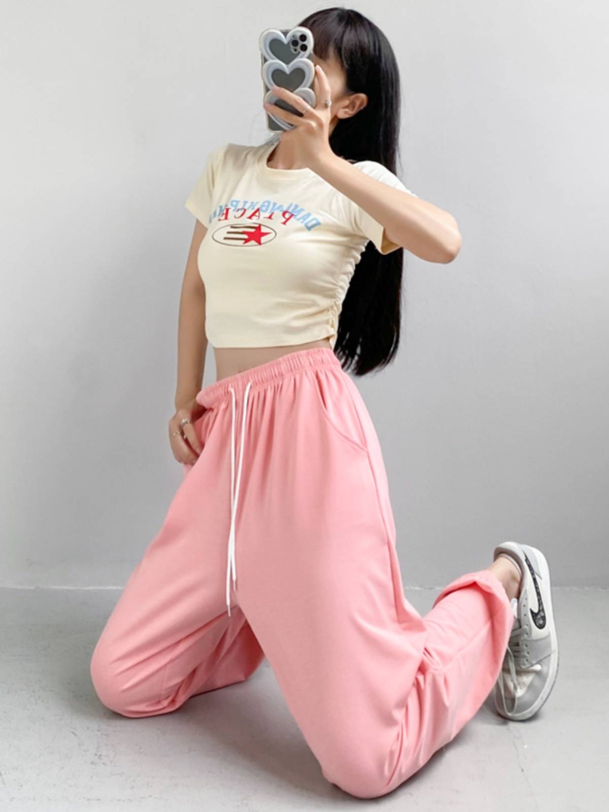JAZZ hip -hop suit jazz dance performance clothing Korean dance girl group student fitness exercise on clothes dancing pants summer