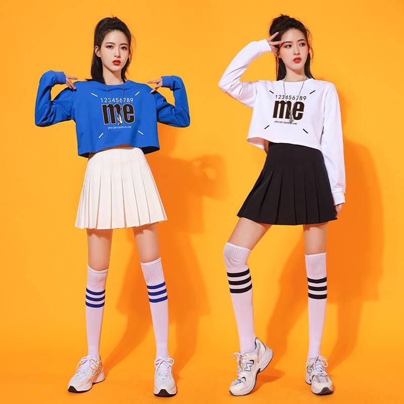 Spring girl dance performances adult group gymnastics competition clothing student la la la fucan jazz dance suit