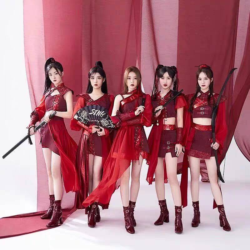 Rental students' gymnastics performance service Korean version cheerleader cheerleading laid laid laid laid laid laid laid -to -hand women's group dance jazz performance service