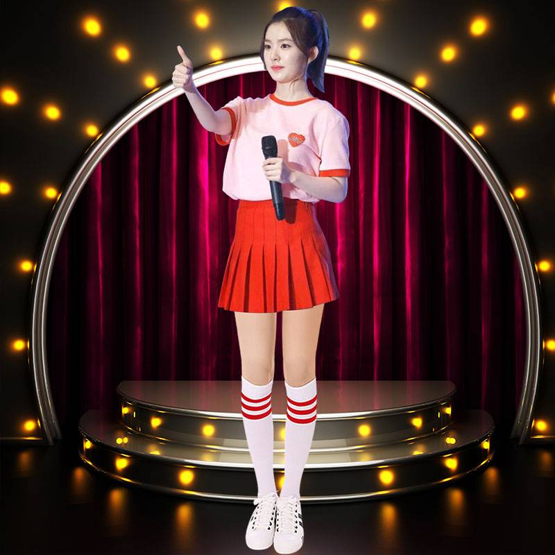 Korean girls' cheerleading, college gymnasium, adult plaza