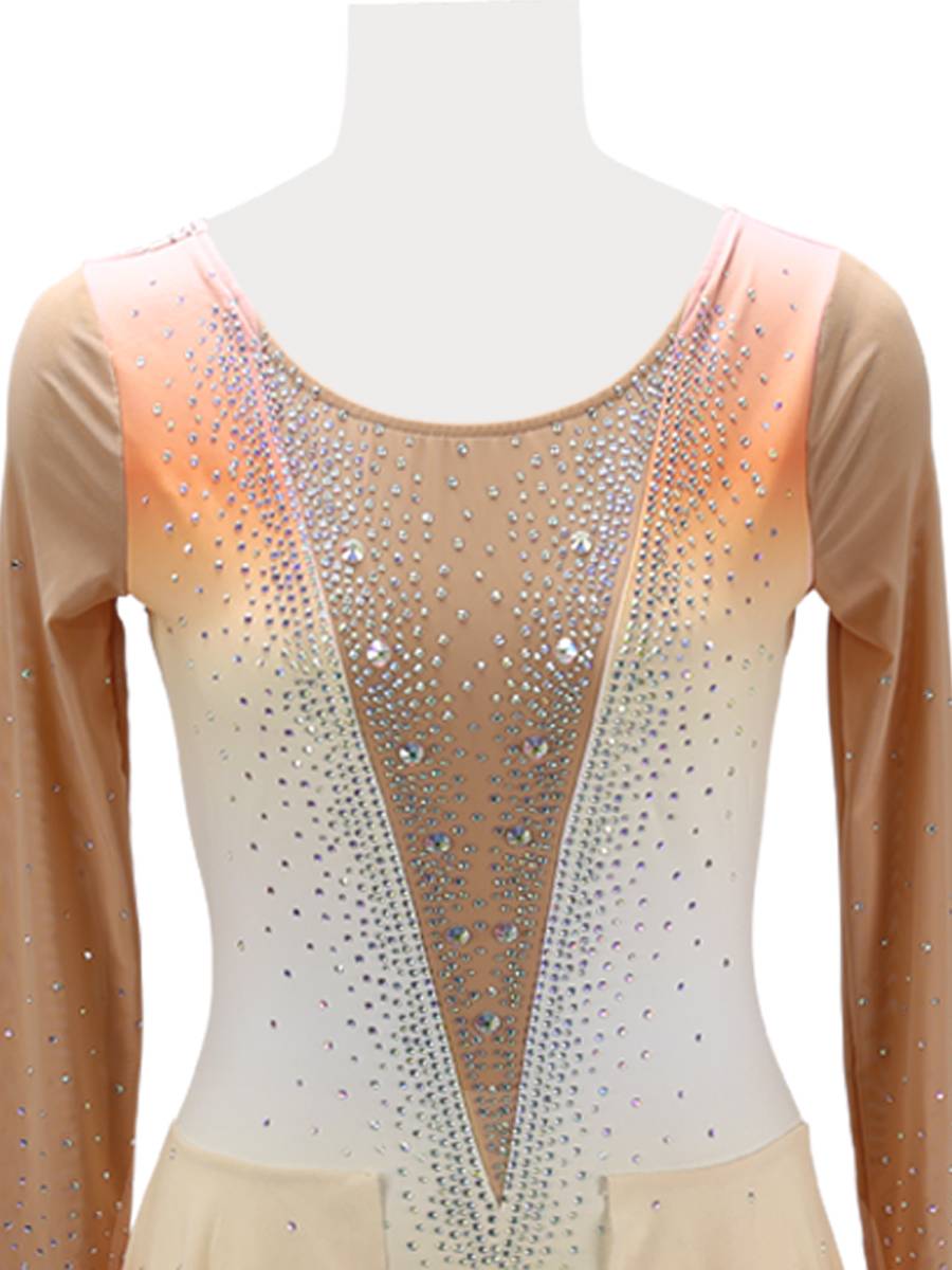 Campus jazz dance clothing new long -sleeved fashion skills la la la fuck performance clothing adult bodybuilding suit