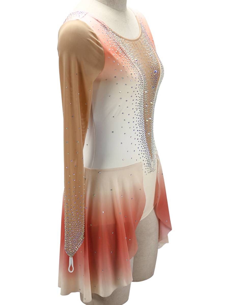 Campus jazz dance clothing new long -sleeved fashion skills la la la fuck performance clothing adult bodybuilding suit