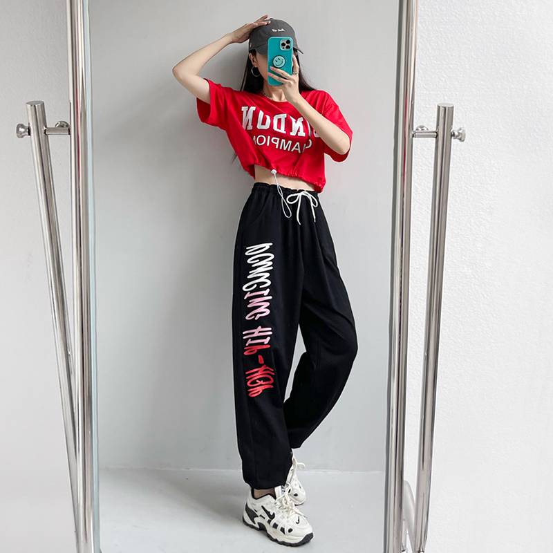 JAZZ hip -hop suit jazz dance performance clothing Korean dance girl group student fitness exercise on clothes dancing pants summer
