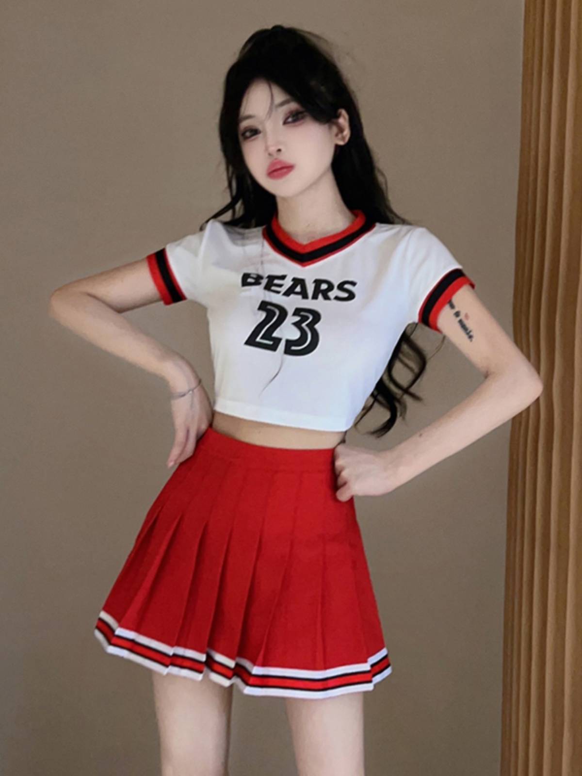 Adult performance jazz dance cheerleading team clothing sports meeting opening ceremony group bodybuilding suit