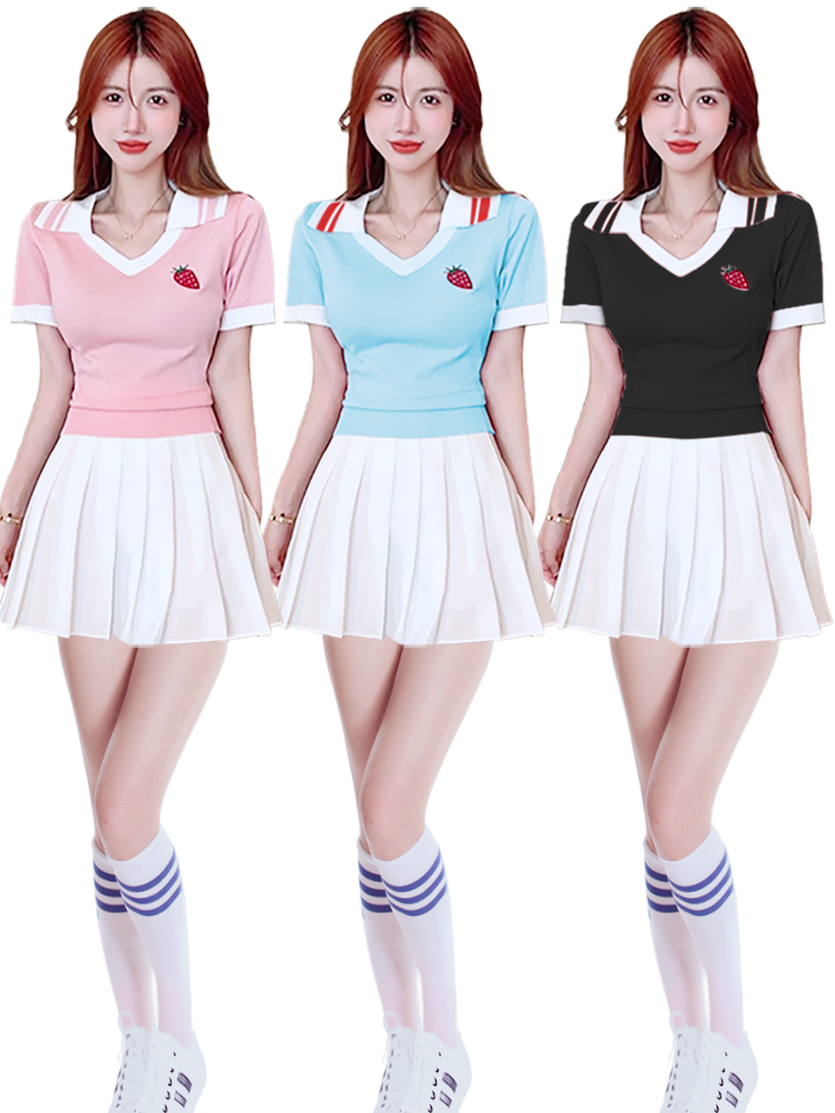 College student la lam team performance clothing Korean version of women's team playing modern jazz dance performance service health aesthetics
