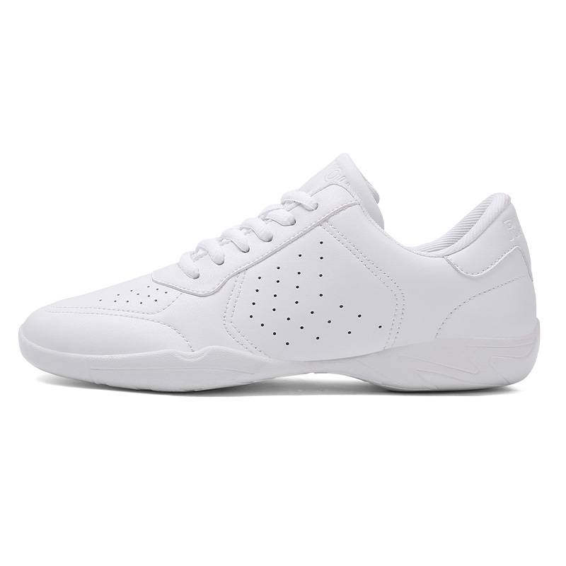 Adult Training Plaza Dance Shoes Athletic Fencing Shoes Soft Bottom Children's Professional Dance Male White Competition