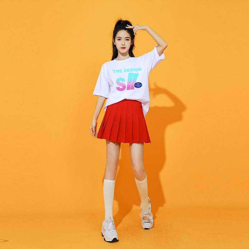 Student La La Function Games opening ceremony of the Lala team set jazz dance sexy women's basketball baby round neck