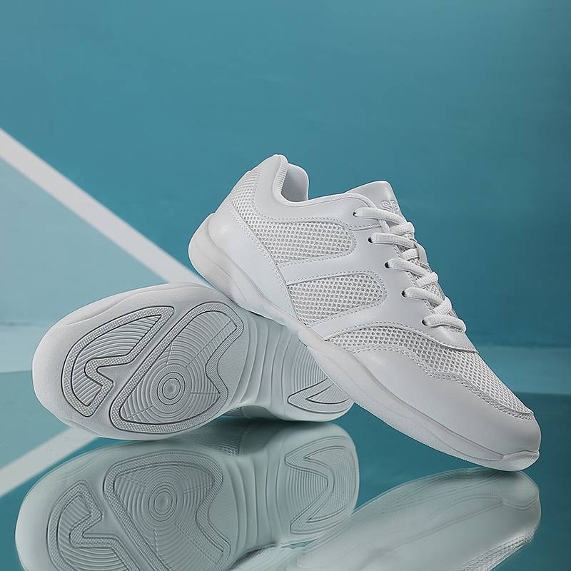 Falling in love with Shangwujian Shoes Female soft bottom and breathable professional dance shoes white adult training competitive shoes square dance shoes