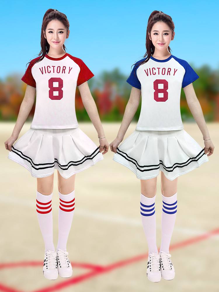 Middle school student Lara team performed a female football basketball baby sports meeting cheerleading performance service dance gonor