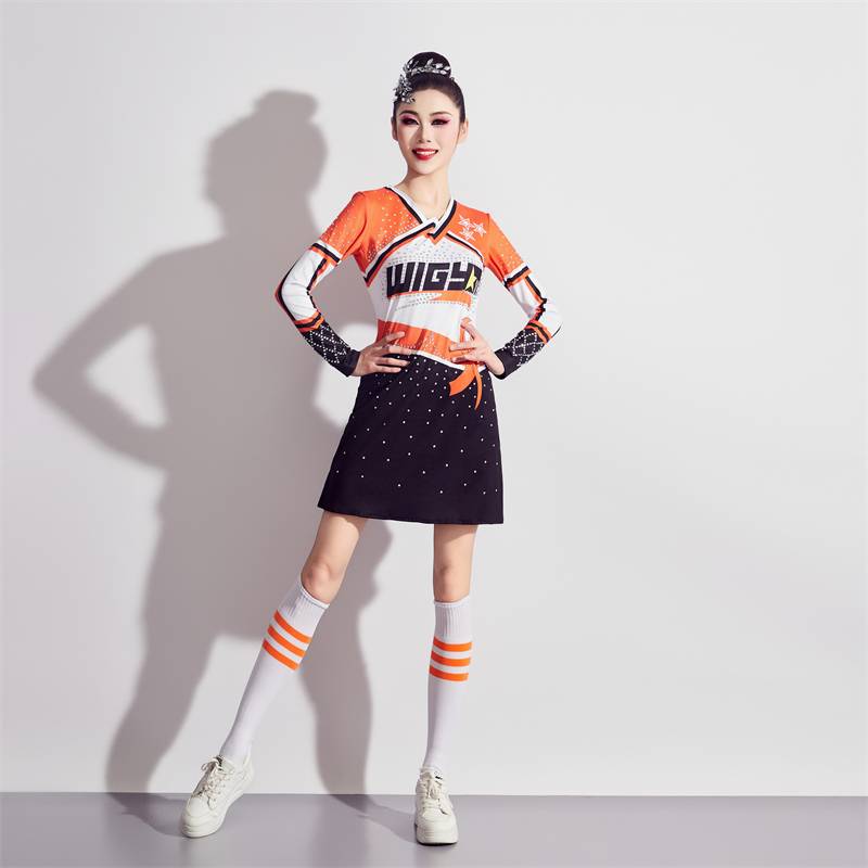 Men and women's set cheerleader performance clothing la la la fucan performance service Lala team popular aerobics clothing competitive clothing