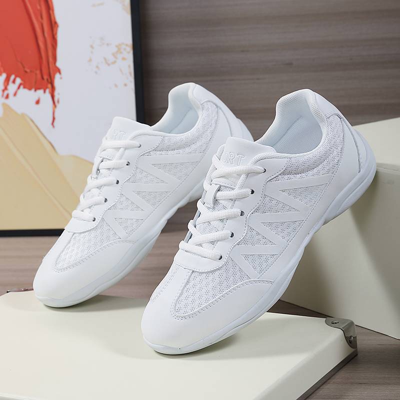 Special aerobics competition la la la fucking shoes girls and children white net dance shoes soft bottom competition training shoes