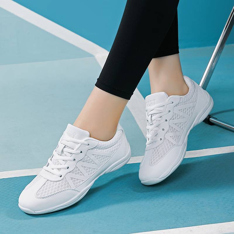 Special aerobics competition la la la fucking shoes girls and children white net dance shoes soft bottom competition training shoes