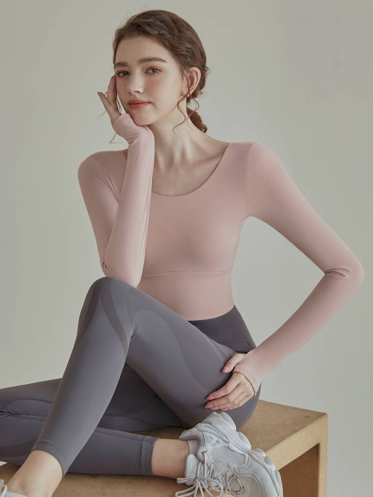 Yoga clothing female new autumn and winter high -level sense sports top running training fitness suit long sleeve suit