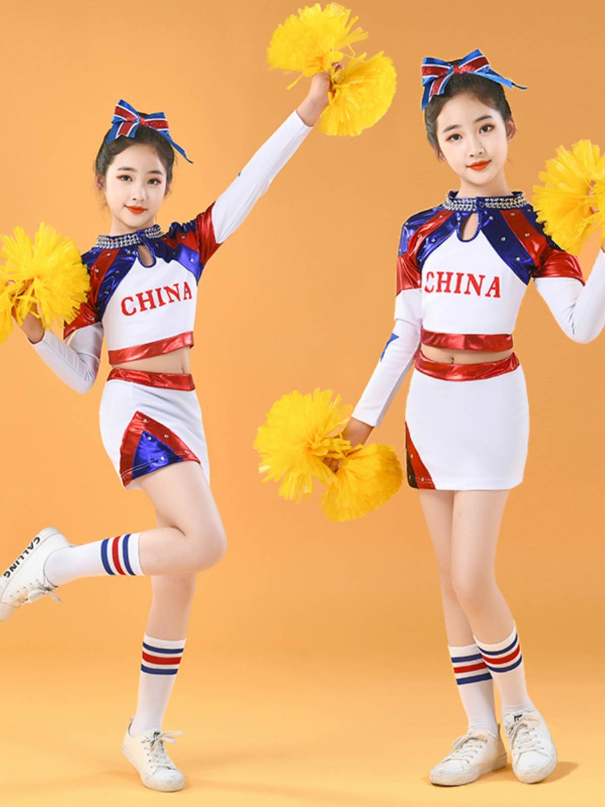 Children La La Fuck Fuck Fuck Costume Primary and Middle School Student Games Performance Services Group Competitive Gymnast Dance Services