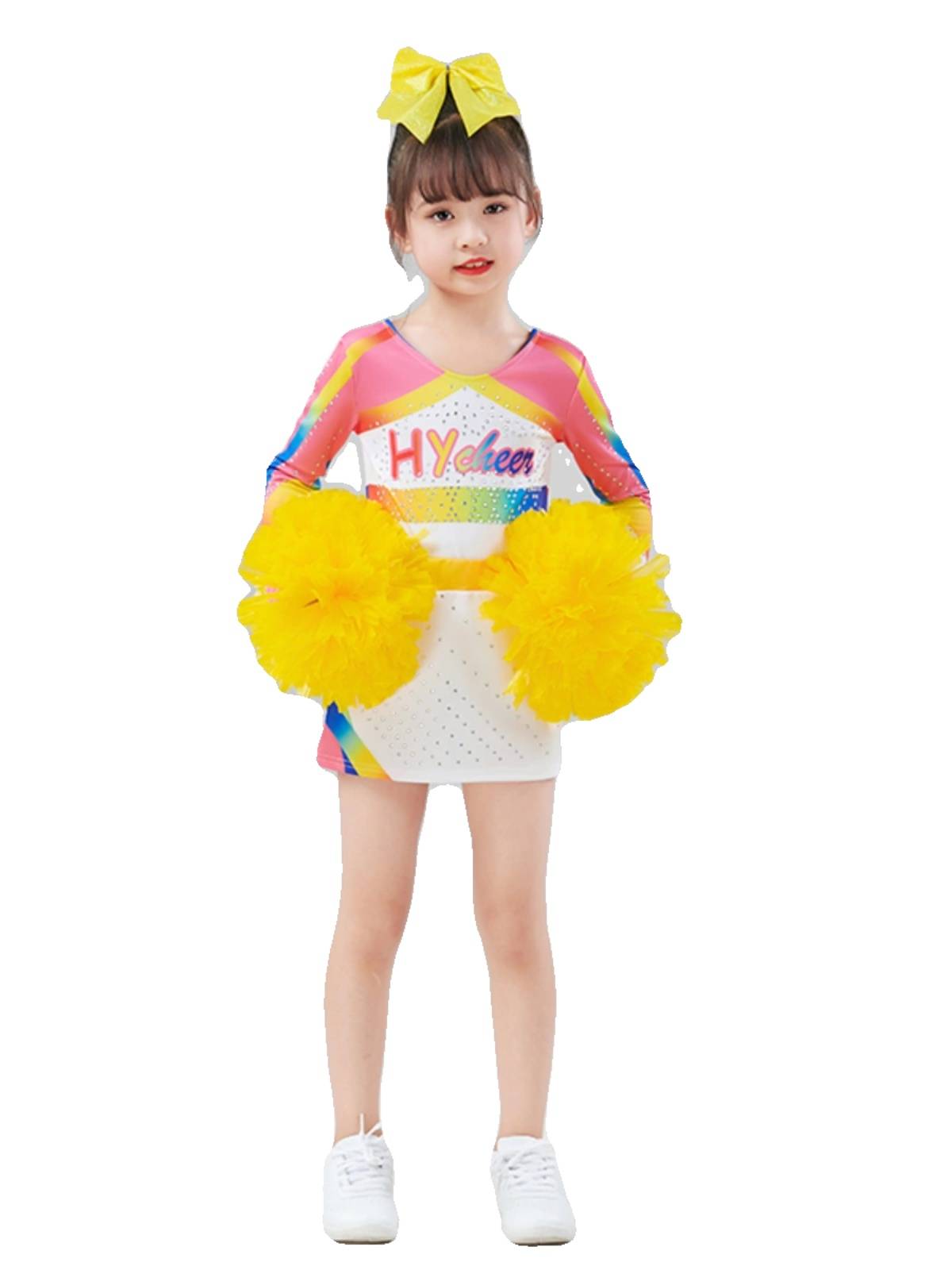 Children La La Fuck new service elementary and middle school student sports meeting la la la cheales performed men's and women's group bodybuilding competition uniforms