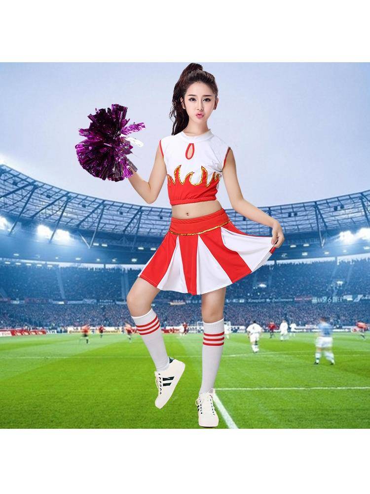 Primary and secondary school students cheerleading cheerleading team gymnastics games