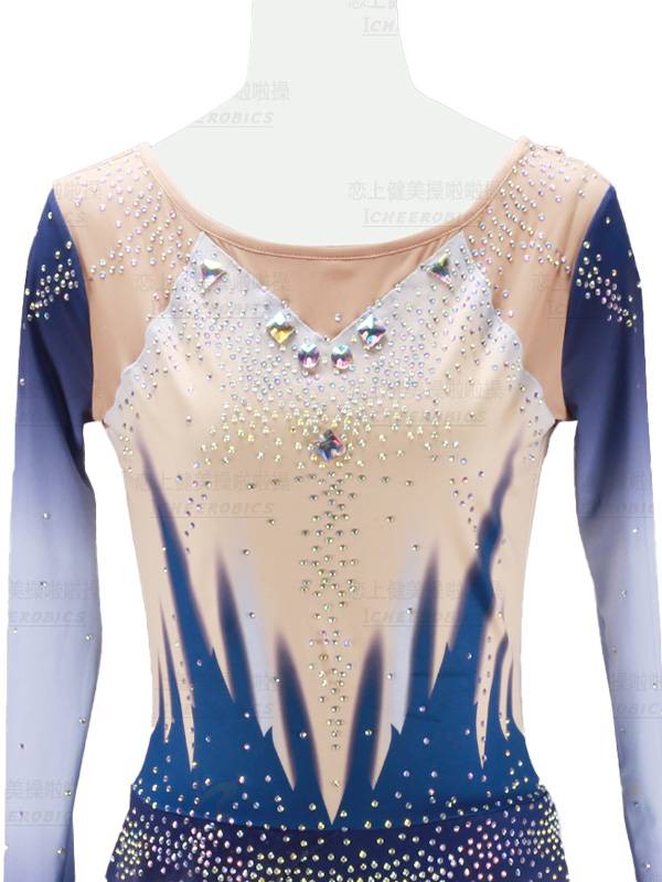 Pink Blue Jazz Dance Clothing New Sleeve Fashion Skills La La Fuck Fuck Fuck Bodybuilding Set