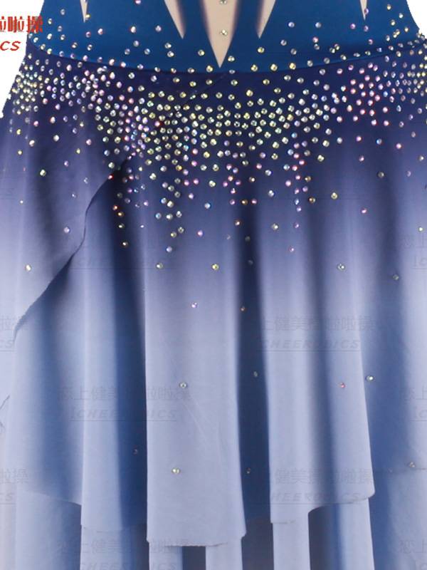 Pink Blue Jazz Dance Clothing New Sleeve Fashion Skills La La Fuck Fuck Fuck Bodybuilding Set