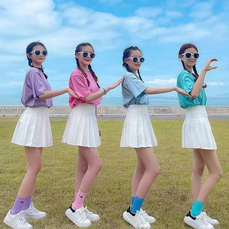 The Korean troupe stage dress, a candy-coloured dress suit for college students, and a spa cheerleader