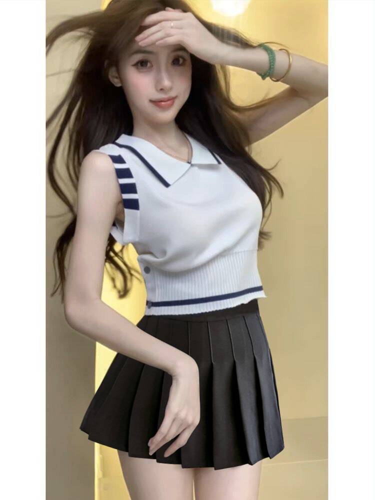 The opening ceremony of the University Student Games La Raoming Jianmei Dance Dance Series Korean version of summer V -neck fashion shirt set