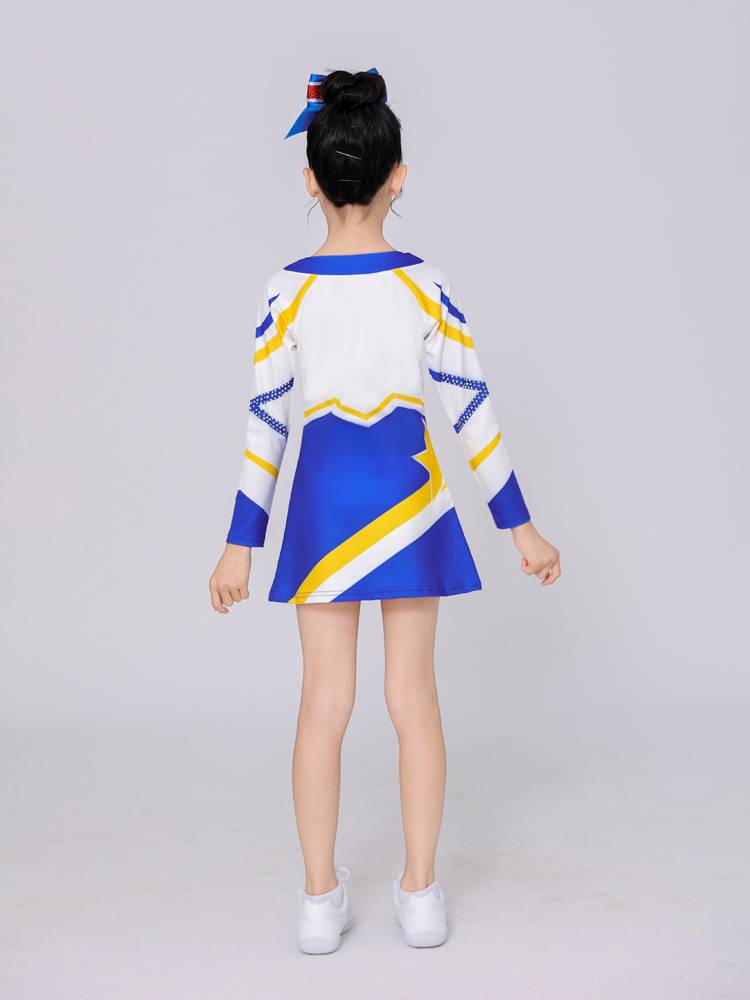 Children cheerleading team performance service primary and secondary school growing sleeve cheerleading competition sports gymnastics clothing