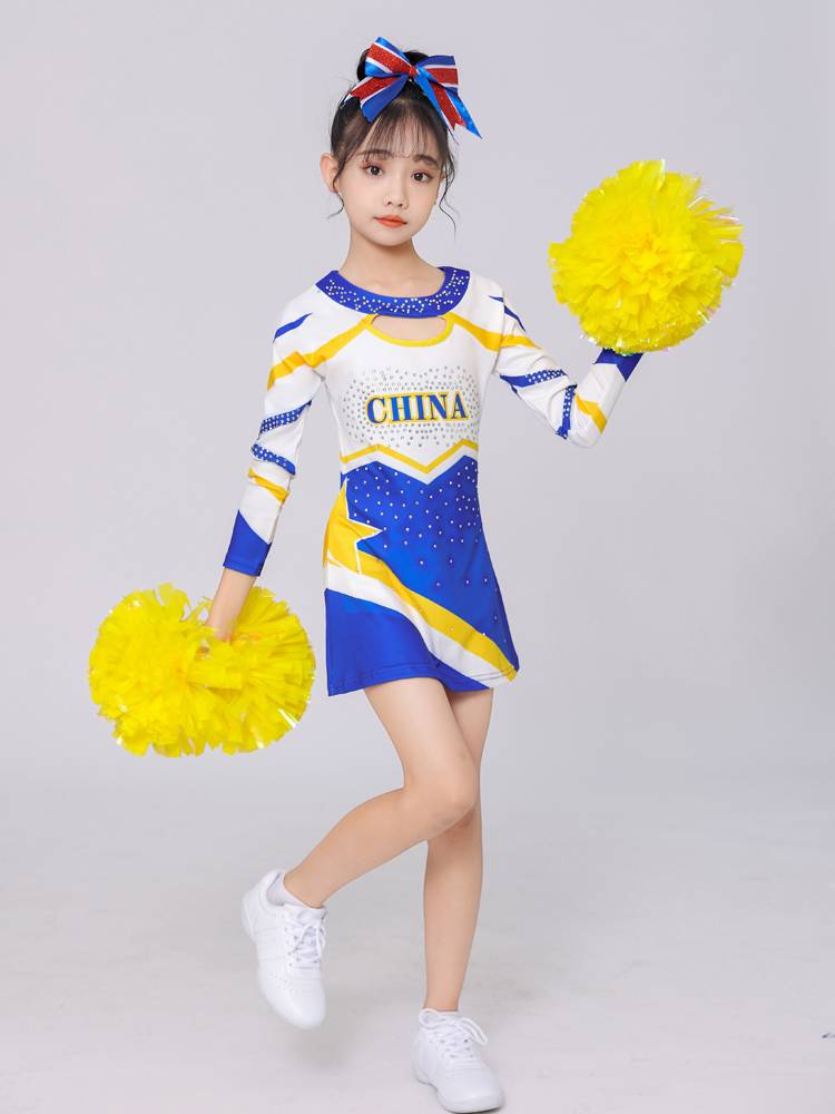 Children cheerleading team performance service primary and secondary school growing sleeve cheerleading competition sports gymnastics clothing