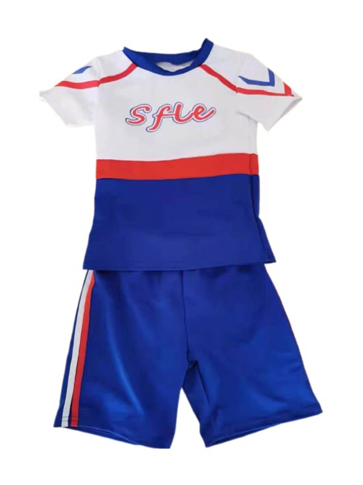 Children's cheerleader clothing la la la la la la fuck men's and women's group bodybuilding competition performance service primary and secondary school students sports meetings
